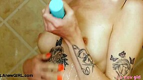 Oh man, I just took a quick shower after that photoshoot, feelin' all fresh now but kinda wishin' for more action with a blonde teen vibe