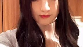 Japanese Crossdressing Ladyboy With Cute Features Engages In Intense Anal And Masturbation Session