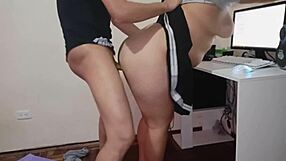 sneaking peeks at aunt's nap turns to groping her big ass then pounding like she craves anal cheating