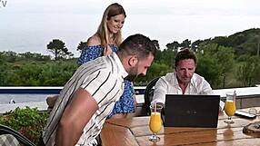 Cock Hungry Rebecca Volpetti Takes Outdoor DP Threesome Ride