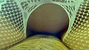 morning blowjob explodes into fishnet cowgirl pounding!!