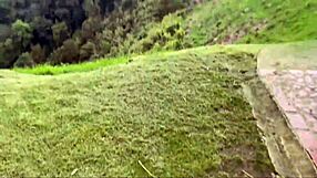 chun-li sucking cock hard then twerking that cosplay ass outdoor