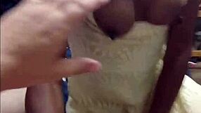 What happens when a skinny black teen 18+ delivers an intense blowjob and titty fuck to a white guy for views?