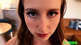 Laney Grey pov blowjob with big cock Brad Newman in homemade amateur sex