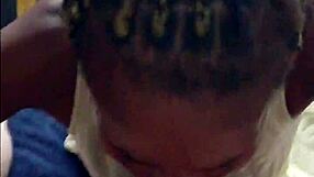 What happens when a skinny black teen 18+ delivers an intense blowjob and titty fuck to a white guy for views?