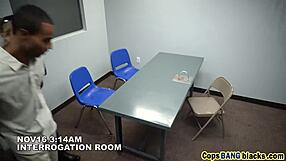 a black guy licks this female cop's shaved pussy during the bust gone wild