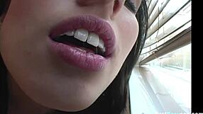 Horny Brunette Teen Slut Gives Adorable Dirty Talk Jerk Off Instructions