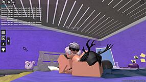 Rich Slut Rides and Takes Creampie from Roblox Fan in Hardcore Doggystyle Pounding