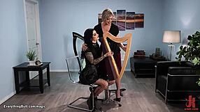 Goth Teen ANAL Fucks Busty Professor in BDSM Bondage