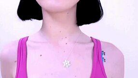 Beautiful brunette seduced by producer during modeling audition on sofa