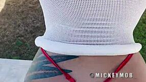 Big Booty Santana Red Devours Huge Cock Outdoors!