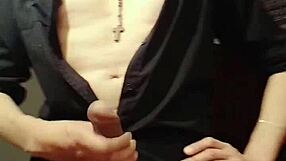 Specific Tutorial For Masturbating In Shirt With Cum Control