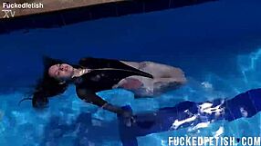 skinny latina jessica bunny's wet pussy throbs underwater