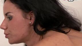 gorgeous unshaved german milf shows perfect natural tits to friend