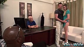 Daisy Layne banged hard by group in front of cuck hubby