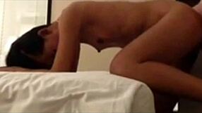 Cute Asian Bent Over Doggystyle Pussy Pounding by Dominant Cock