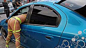 check out this mexican teen sailor pigtails pussy at car expo