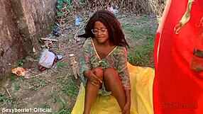 Slutty African Wife Bent Over For Doggystyle Fucking With Small Tits Bouncing As She Gets Pounded Hard