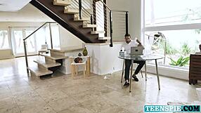 tiny kenzie madison rides monster cock screaming before creaming in doggystyle bliss