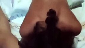 oh man, i paid for this skinny nerd wife's monster cock blowjob in lingerie... damn she's orgasming