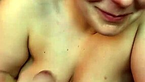 BBW Milf Sucking And Milking Huge Uncut Cock All Over Her Massive Tits!