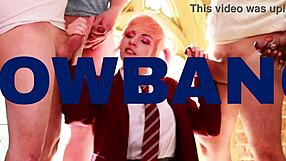 British 18 Year Old Chubby Teen Sucks Stranger's Huge Cock to Orgasm Swallow