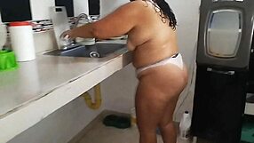 hey neighbor check this chubby latina flashing her huge ass she loves being watched pov