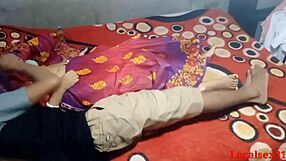 Indian Bengali Wife in Red Saree Gets Hardcore Doggystyle Fuck and Handjob on Webcam