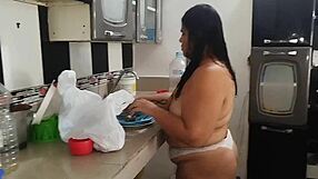 hey neighbor check this chubby latina flashing her huge ass she loves being watched pov