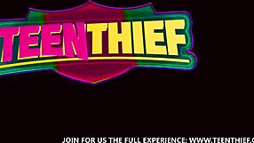 im gettin a rough lesson from this petite teen... oops too hard!!