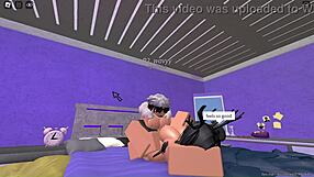 Rich Slut Rides and Takes Creampie from Roblox Fan in Hardcore Doggystyle Pounding