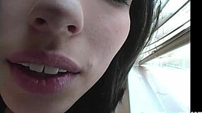 Horny Brunette Teen Slut Gives Adorable Dirty Talk Jerk Off Instructions