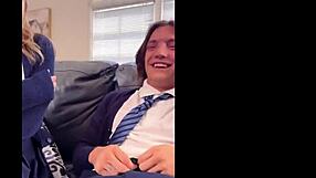 Bf's Monster Cock Shared Between Bestie Coeds in Uniform Group Fun