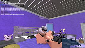 Rich Slut Rides and Takes Creampie from Roblox Fan in Hardcore Doggystyle Pounding