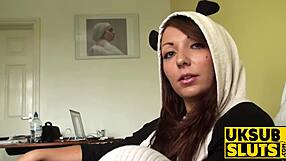 i love how these sexy girls with natural tits and shaved pussies get destroyed in hardcore blowjob scenes leading to massive cumshot facials on uksubsluts com