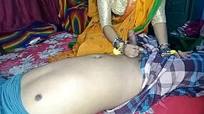 Newlywed Desi Wife's Secret Doggystyle Frenzy. Husband's Blowjob Special on Wedding Night