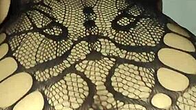 Slutty Filipina's Intense First Anal Fishnets