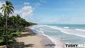 TUSHY Debut! Yoga Babe's Tight ASS Filled in ANAL Spooning and Cowgirl RIDE!