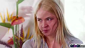 spoiled young brat seduces her new big tits stepmom for hot lesbian sex