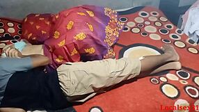 Indian Bengali Wife in Red Saree Gets Hardcore Doggystyle Fuck and Handjob on Webcam