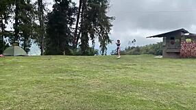 chun-li sucking cock hard then twerking that cosplay ass outdoor