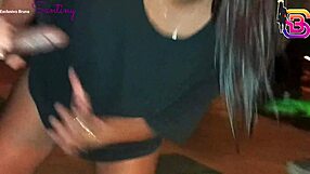 call center slut caught sucking huge cock in public park