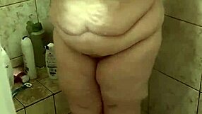 curvy bbw wife soaps her huge body in the shower part 2!