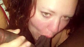 amy's huge black tits bounce as she deepthroats my throbbing cock