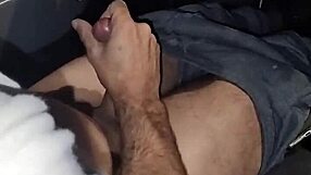 hey this young wife grabs ride and gives driver sloppy blowjob with tit cum finish