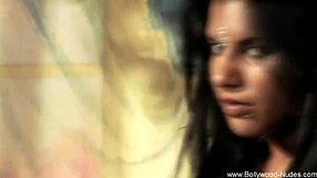 sensual indian brunette dances nude teasing every curve erotically