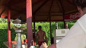 my hot grandma sucks cock fucks hard then slurps cummy reward from glass