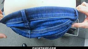 security busts shoplifter lyra lockhart bends her over punishes with cock