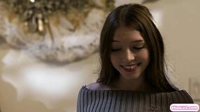 big tits stepmom grinds shaved pussy on horny stepdaughter in hot scissoring