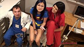 What If Superhero Mina's Kryptonite Condom Fisting Exam Goes Wrong Backstage?